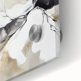 Geometric Abstract Wall Decor – Black, White & Beige Canvas Art