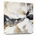 Geometric Abstract Wall Decor – Black, White & Beige Canvas Art