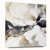 Geometric Abstract Wall Decor – Black, White & Beige Canvas Art