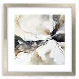 Geometric Abstract Wall Decor – Black, White & Beige Canvas Art