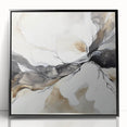 Geometric Abstract Wall Decor – Black, White & Beige Canvas Art