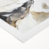 Geometric Abstract Wall Decor – Black, White & Beige Canvas Art