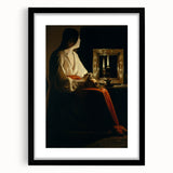 Baroque Candlelight Reflection: Antique Wall Art with Elegance