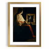 Baroque Candlelight Reflection: Antique Wall Art with Elegance