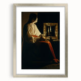 Baroque Candlelight Reflection: Antique Wall Art with Elegance
