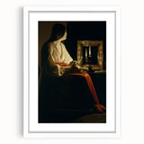 Baroque Candlelight Reflection: Antique Wall Art with Elegance