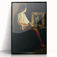 Baroque Candlelight Reflection: Antique Wall Art with Elegance