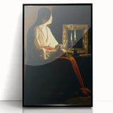 Baroque Candlelight Reflection: Antique Wall Art with Elegance