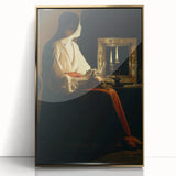 Baroque Candlelight Reflection: Antique Wall Art with Elegance