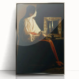 Baroque Candlelight Reflection: Antique Wall Art with Elegance