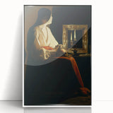 Baroque Candlelight Reflection: Antique Wall Art with Elegance