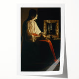 Baroque Candlelight Reflection: Antique Wall Art with Elegance