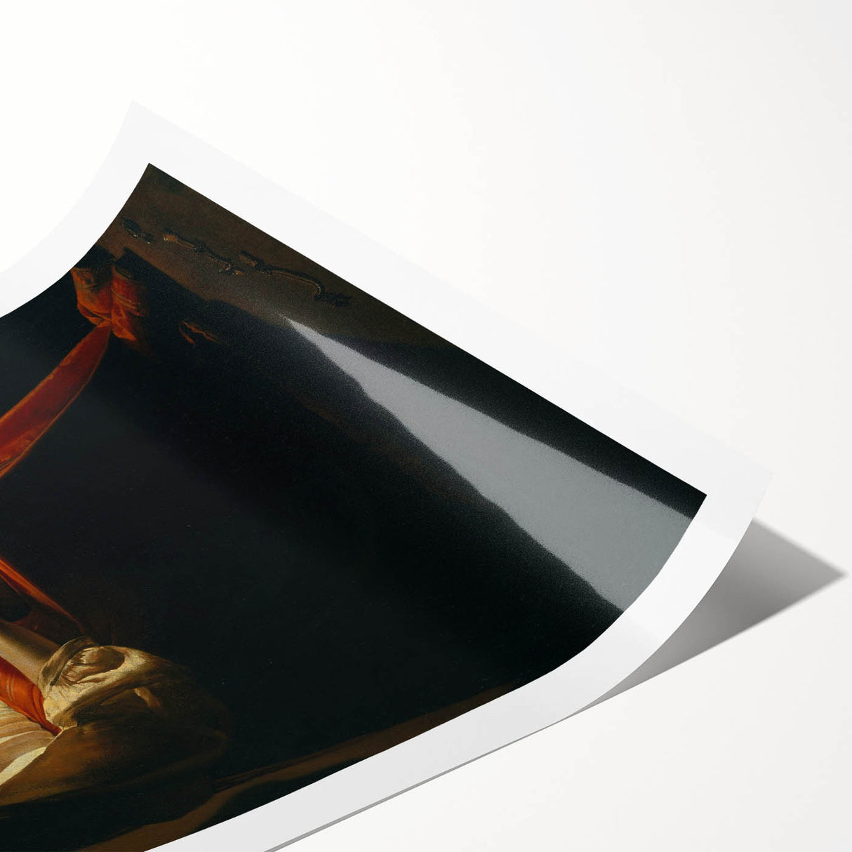 Baroque Candlelight Reflection: Antique Wall Art with Elegance