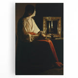 Baroque Candlelight Reflection: Antique Wall Art with Elegance