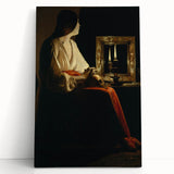 Baroque Candlelight Reflection: Antique Wall Art with Elegance