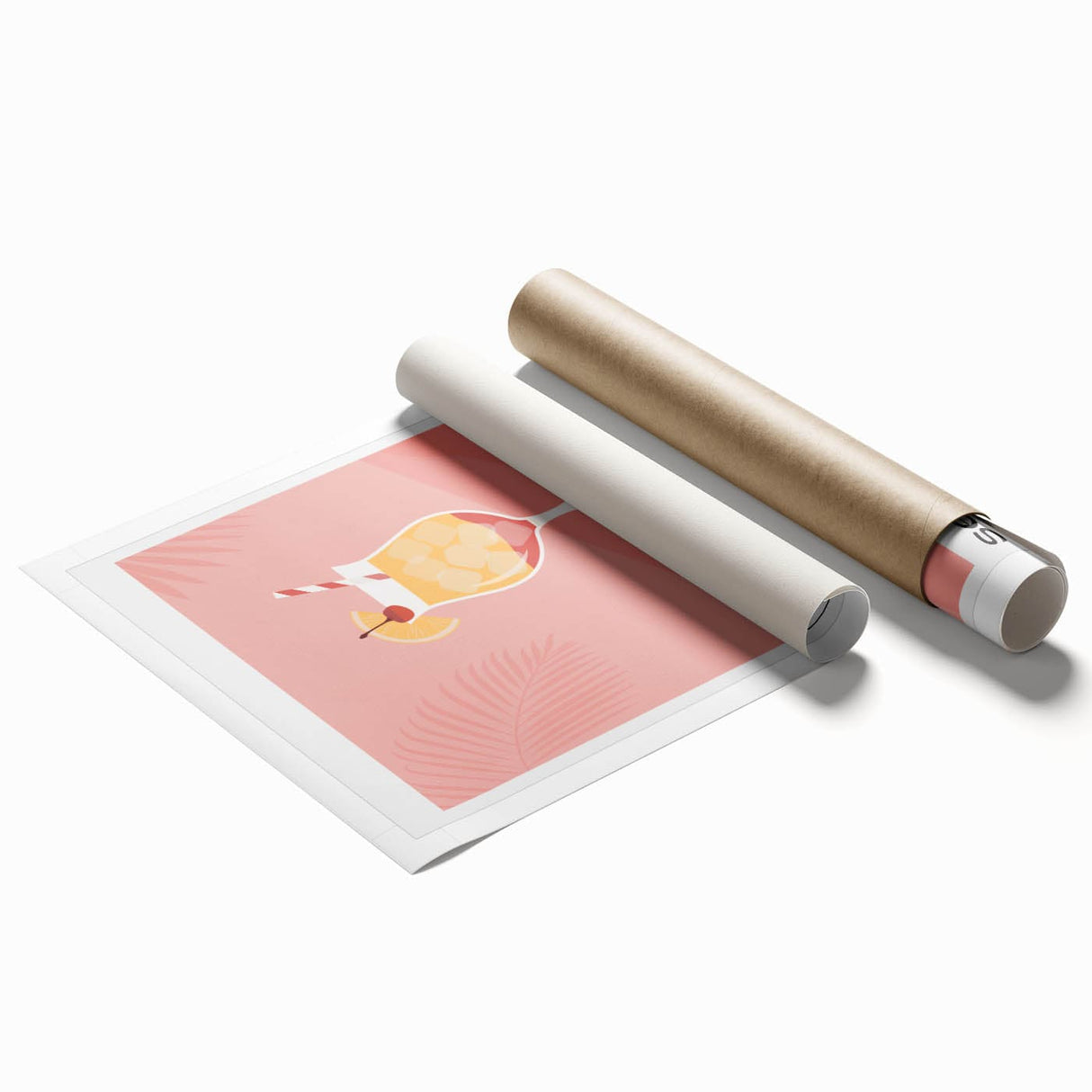 Extra large rolled print of floral art in soft pastel shades, suitable for classy bathroom or large living room decor.