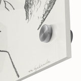 Minimalist Lovers Wall Art - Black and White Romantic Modern Decor