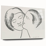 Minimalist Lovers Wall Art - Black and White Romantic Modern Decor