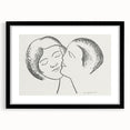Minimalist Lovers Wall Art - Black and White Romantic Modern Decor