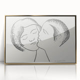 Minimalist Lovers Wall Art - Black and White Romantic Modern Decor