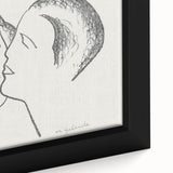 Minimalist Lovers Wall Art - Black and White Romantic Modern Decor
