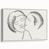 Minimalist Lovers Wall Art - Black and White Romantic Modern Decor