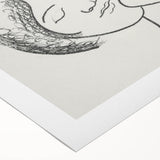 Minimalist Lovers Wall Art - Black and White Romantic Modern Decor