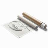 Minimalist Lovers Wall Art - Black and White Romantic Modern Decor