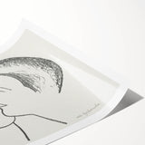 Minimalist Lovers Wall Art - Black and White Romantic Modern Decor