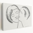 Minimalist Lovers Wall Art - Black and White Romantic Modern Decor