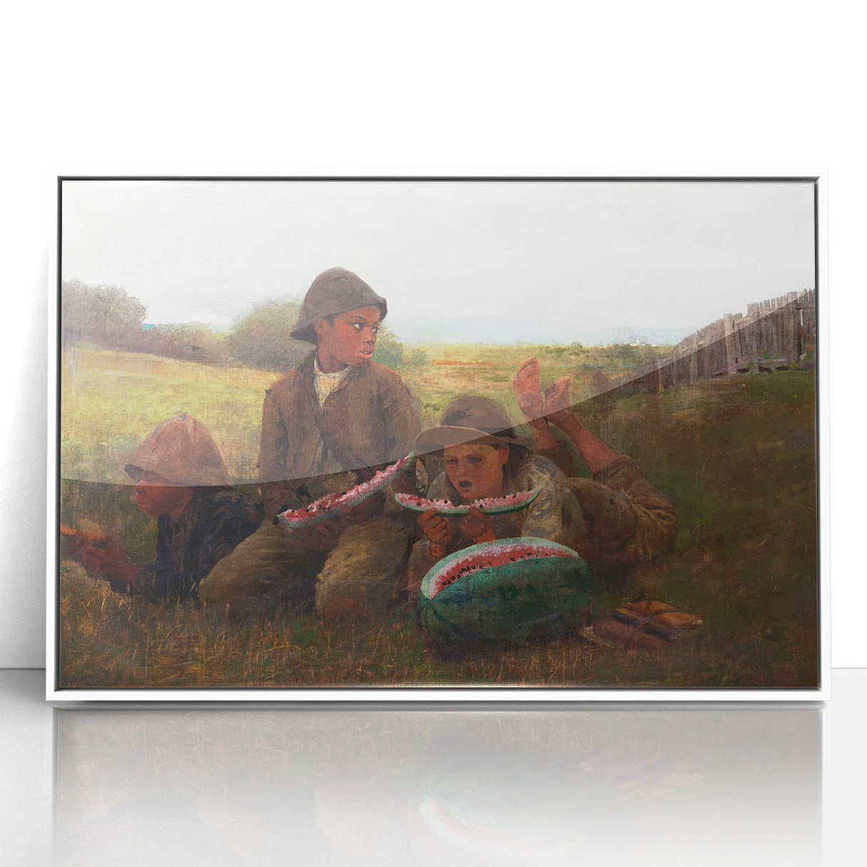 Realism Art Print - The Watermelon Boys by Winslow Homer, Rural Scene