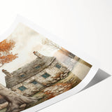 Extra large wall art featuring line art flowers in muted earth tones on a rolled canvas, ideal for large living room decor.