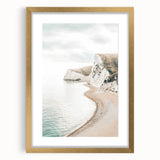 Extra large abstract art print featuring textured swirls in vibrant summer hues on a gold-framed canvas.