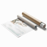 Extra large rolled canvas print featuring a vibrant floral design in summer hues, ideal for classy bathroom wall art.