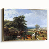 Famous Romantic Era Art: Lord Rivers' Stud Farm by Jacques–Laurent Agasse