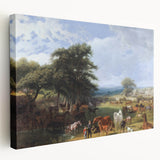 Famous Romantic Era Art: Lord Rivers' Stud Farm by Jacques–Laurent Agasse