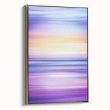 Framed abstract landscape canvas artwork showcasing a gold-accented design with vibrant colors, perfect for modern home decor and interior design themes.