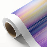 Abstract landscape artwork on rolled canvas showcasing vibrant colors of blue, green, and orange, ideal for modern home decor. Packaged securely in a protective tube for safe delivery.