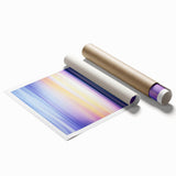 Abstract landscape artwork showcasing vibrant colors and fluid shapes, rolled and ready for framing, perfect for modern home decor accents.