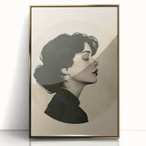 Framed abstract minimalist wall art featuring a gold acrylic design, elegantly displayed from the front, perfect for enhancing modern interior decor.