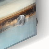 Minimalist Abstract Wall Art – Earthy Brown and Sky Blue Canvas