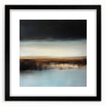 Minimalist Abstract Wall Art – Earthy Brown and Sky Blue Canvas