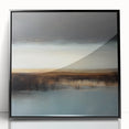 Minimalist Abstract Wall Art – Earthy Brown and Sky Blue Canvas