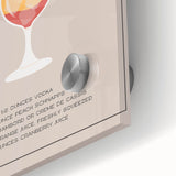 Large abstract wall art on acrylic glass featuring mid-century modernist design in vibrant colors.