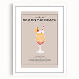 Abstract art print featuring swirls of blue and green, in a white frame, suitable for dining room decor.