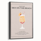 Black and white vintage poster art of a landscape on framed canvas, ideal for bedroom decor.