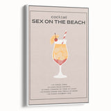 Vintage poster art featuring colorful food and drink illustrations on a large framed canvas, ideal for living room decor.