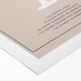 Art deco poster featuring a stylized cocktail glass in muted gold and black, printed on rolled canvas.