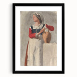 Impressionist Portrait Wall Art - Degas' Italian Woman with Water Jug Print
