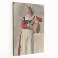 Impressionist Portrait Wall Art - Degas' Italian Woman with Water Jug Print